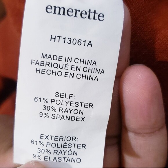 Emerette Burnt Orange Cotton Sweater M - Picture 5 of 5